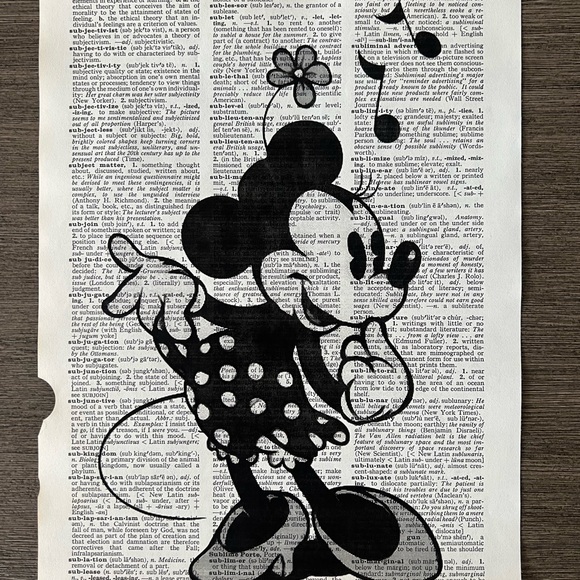 Disney Mickey and Minnie Mouse Themed Dictionary Prints - Set of 3 - Picture 3 of 4
